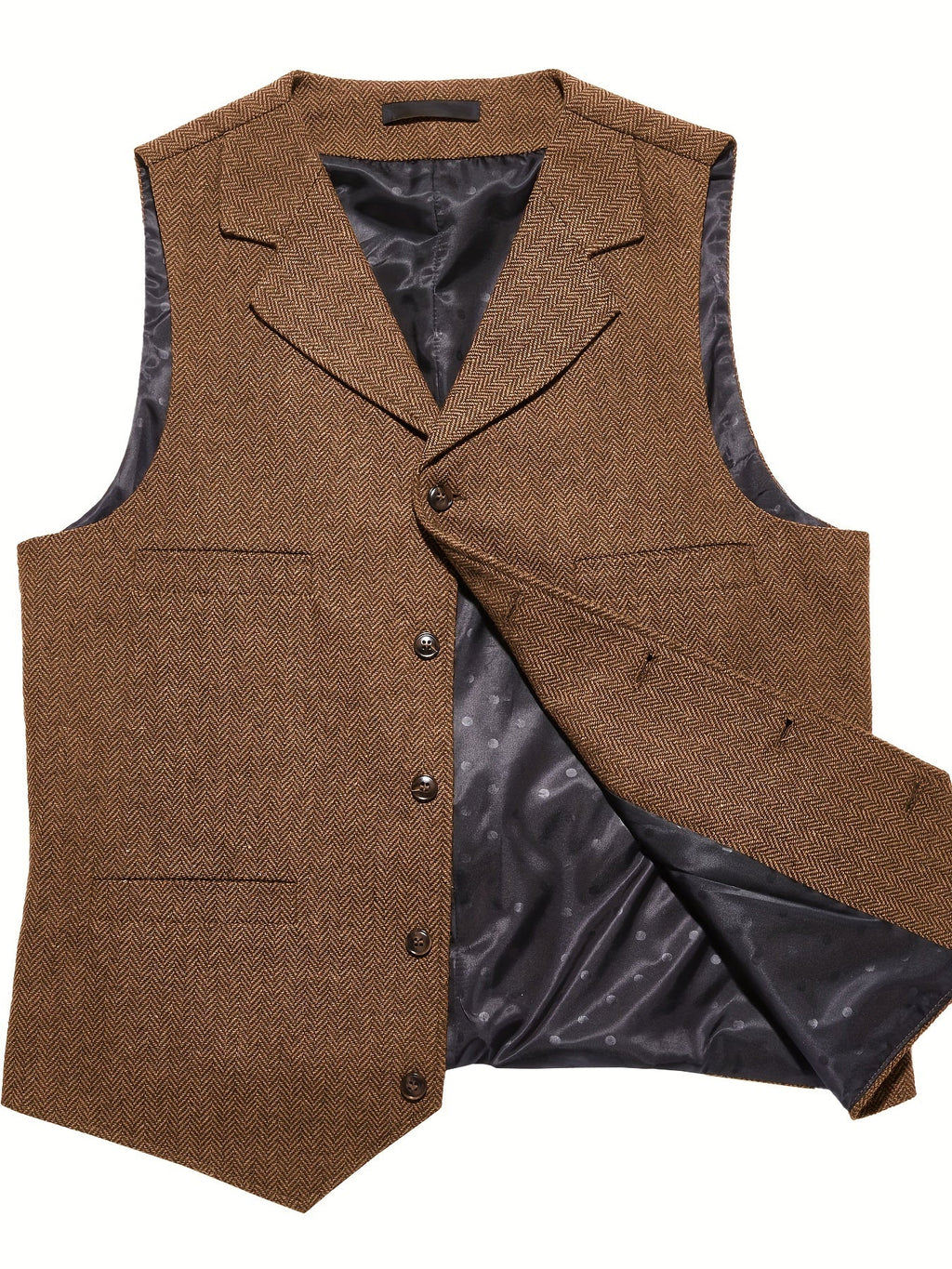 Tobias Sterling | Herringbone Wool Waistcoat for Men