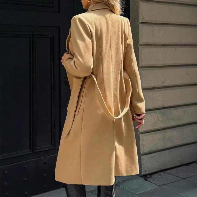 Constance Bennett | Belted Wool Wrap Coat