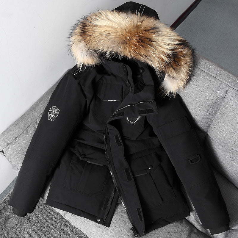 Rupert Thompson | Fur Hood Padded Down Jacket for Men