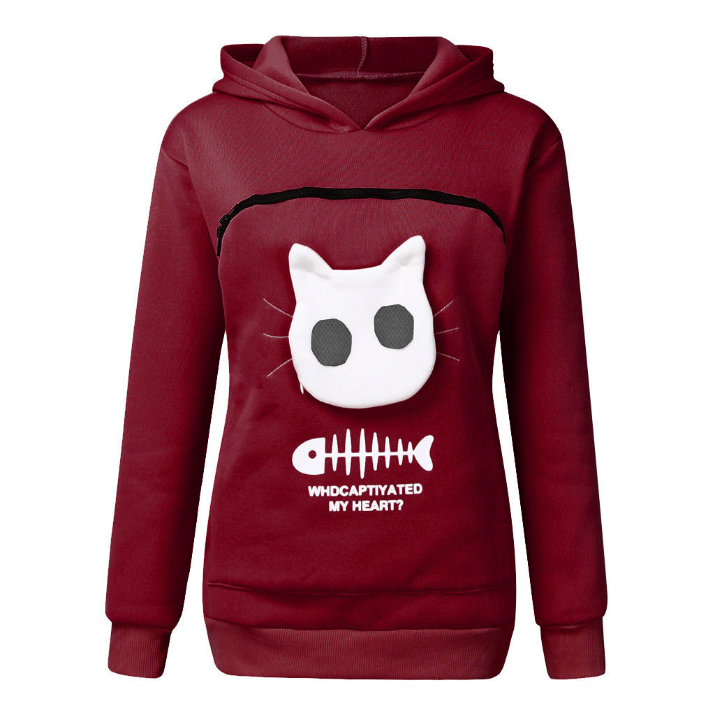 Phoebe Lockhart | Cat Pocket Hoodie for Women