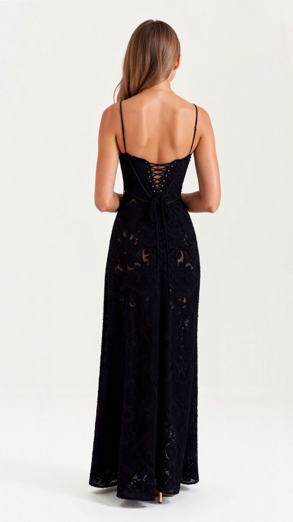 Daphne Kingsley | White Floral Jacquard Maxi Dress