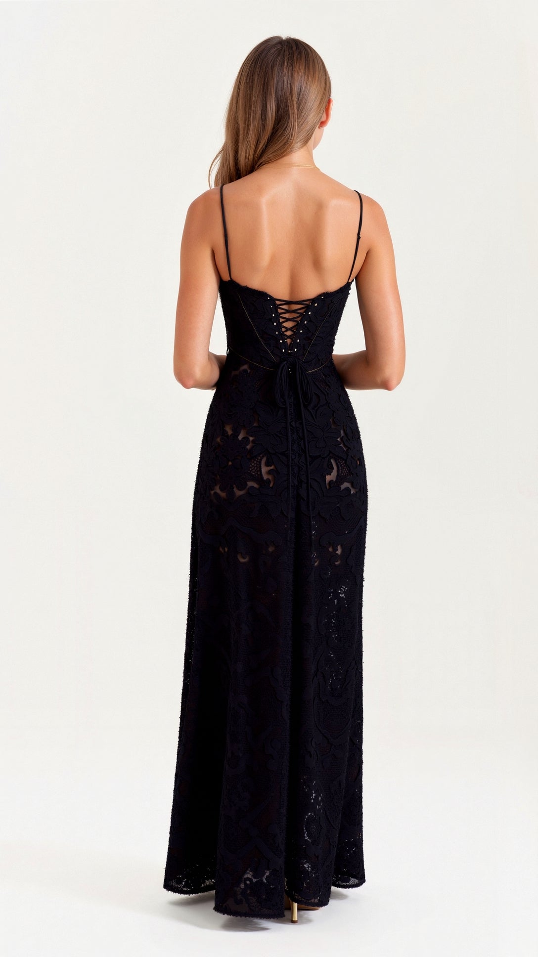 Daphne Kingsley | White Floral Jacquard Maxi Dress