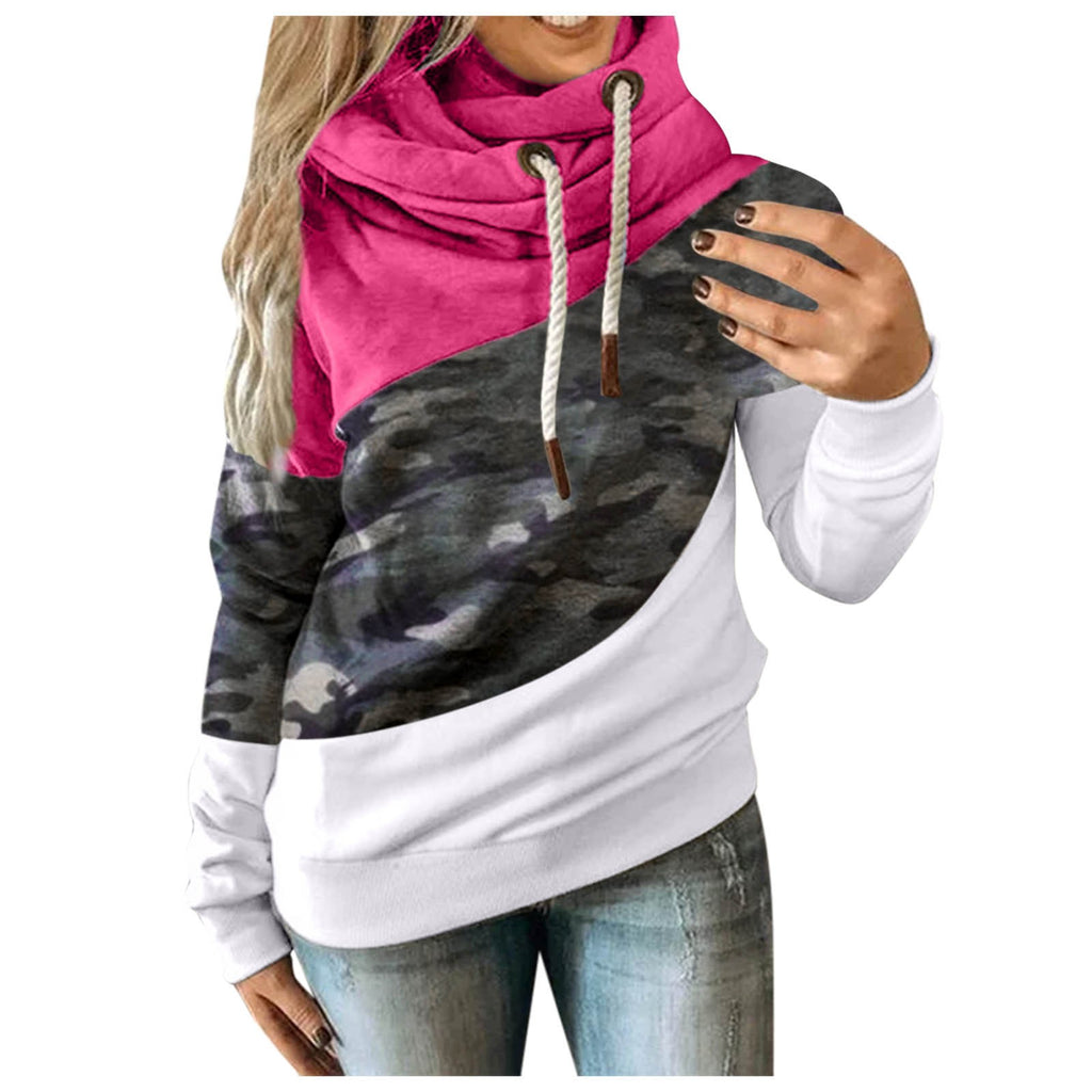 Georgina Merrick | Cowl Neck Camouflage Hoodie