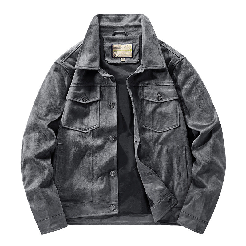 Clive Whitmore | Suede Mens Jacket With Button Chest Pockets
