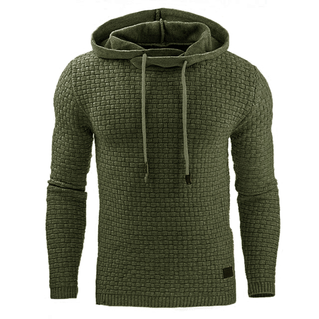 Jasper Coldwell | Textured Knit Hoodie With Drawstring Hood