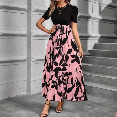 Marigold Hensley | Floral Print Maxi Dress with Puff Sleeves