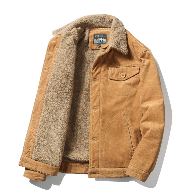 Edmund Carrow | Sherpa-Lined Corduroy Mens Jacket