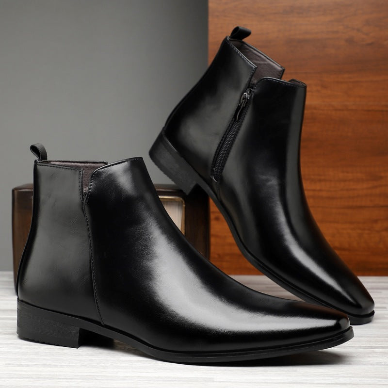 Ellis Pembroke | Leather Chelsea Boots With Pointed Toe