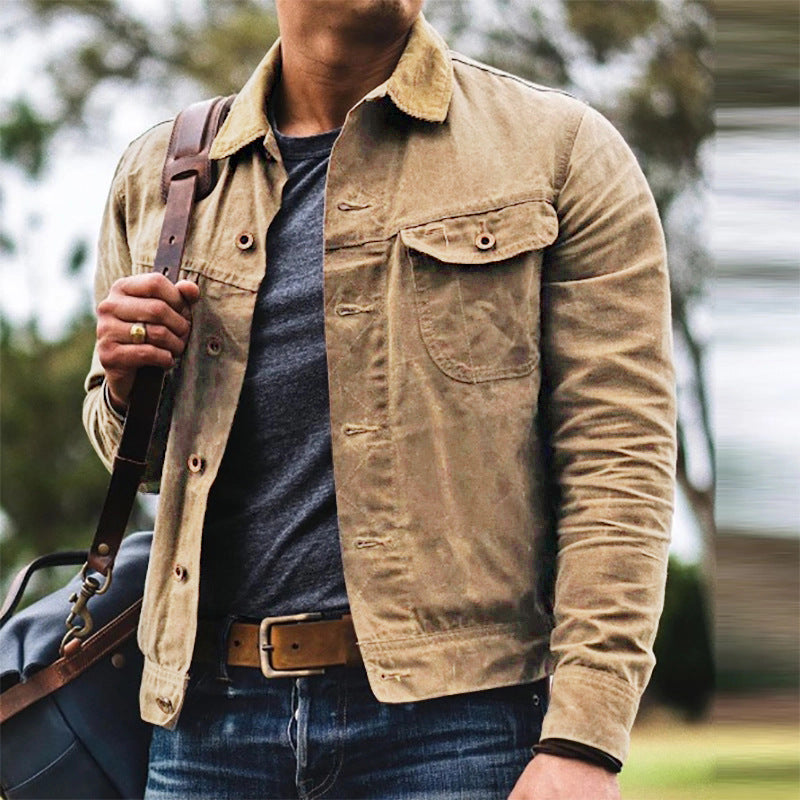 Ewan Hargreave | Canvas Jacket with Corduroy Collar