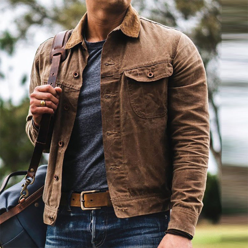Ewan Hargreave | Canvas Jacket with Corduroy Collar