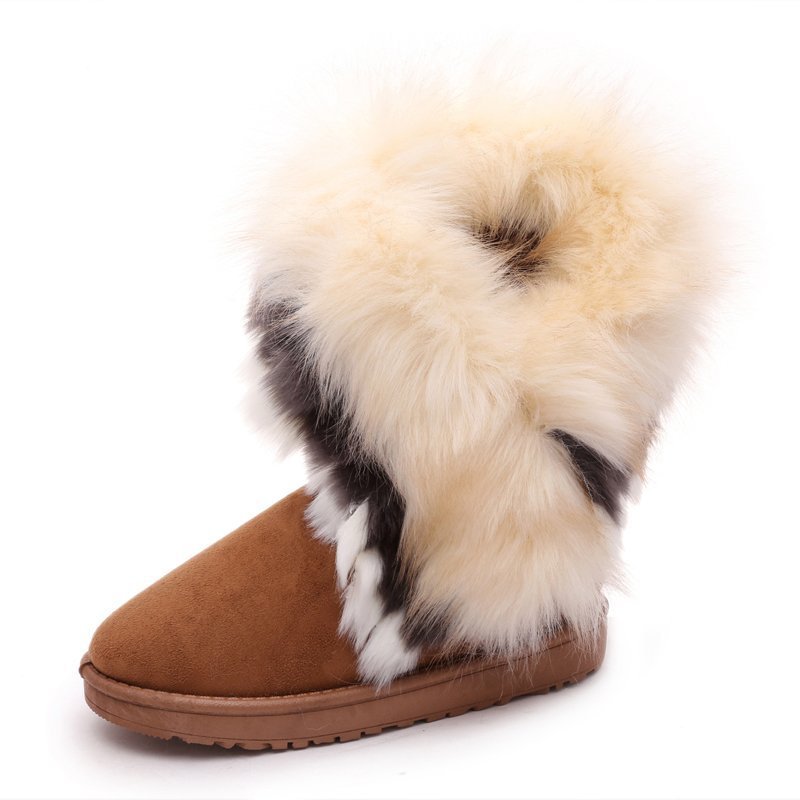Millie Fairfax | Pink Faux Fur Trim Snow Boots