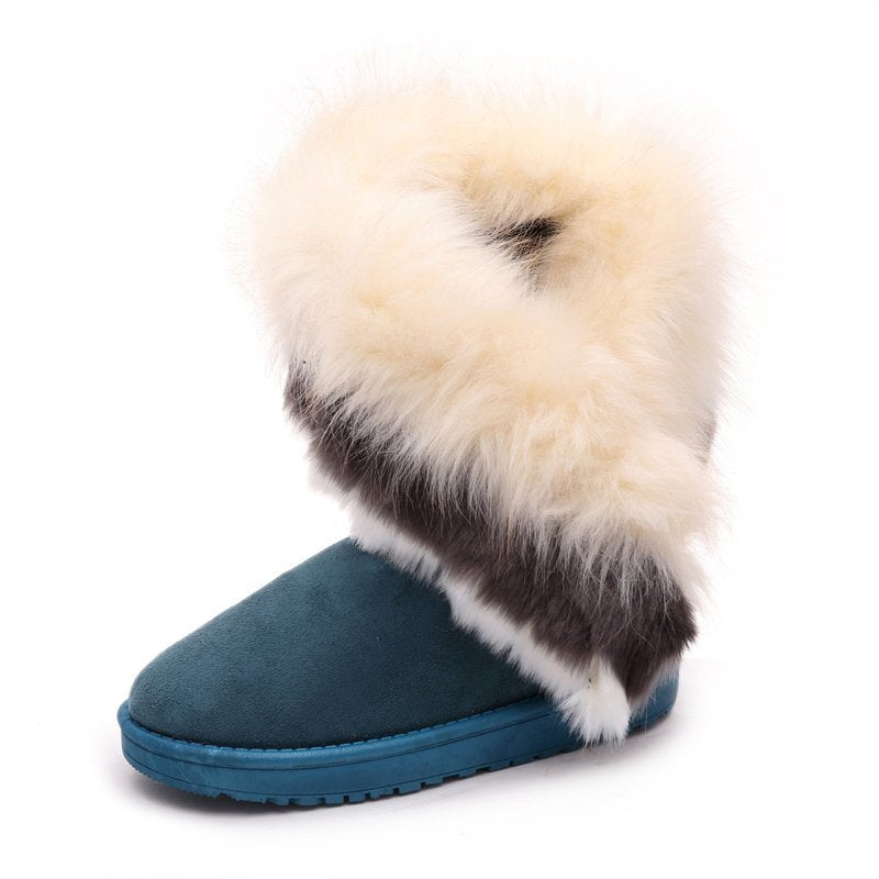 Millie Fairfax | Pink Faux Fur Trim Snow Boots
