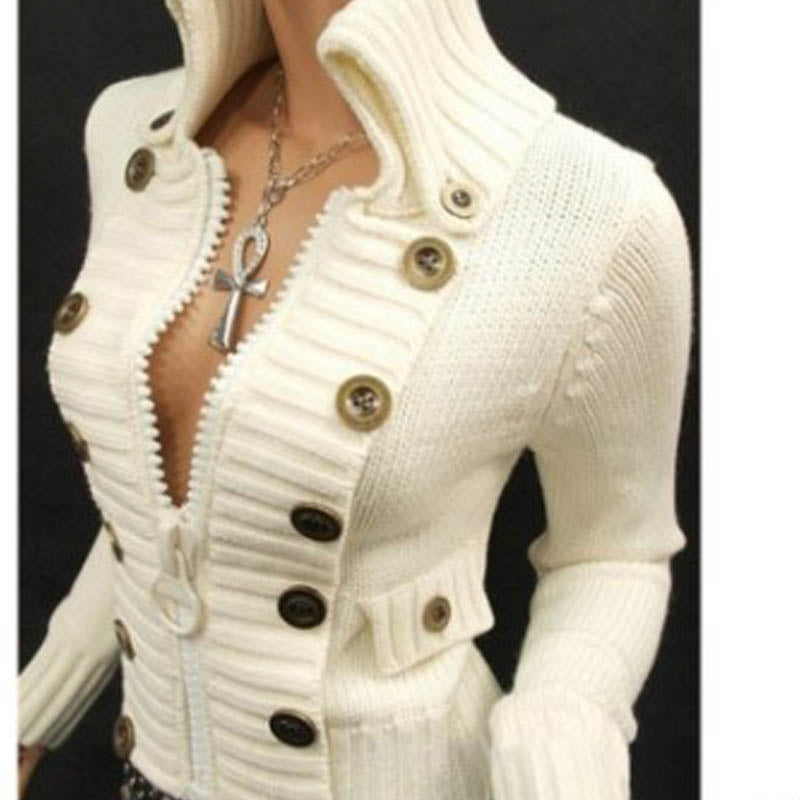 Clementine Ashworth | Ribbed Knit Button-Front Cardigan