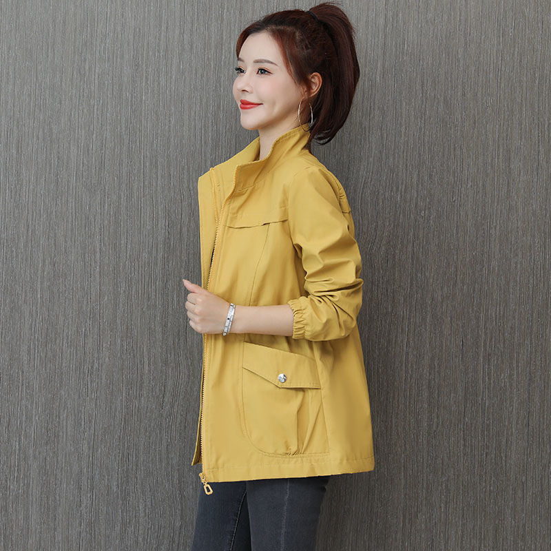 Katherine Ellingham | Khaki Drawstring Waist Windbreaker Jacket