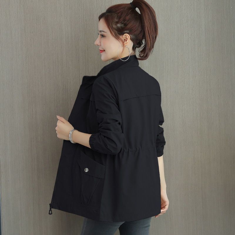 Katherine Ellingham | Khaki Drawstring Waist Windbreaker Jacket