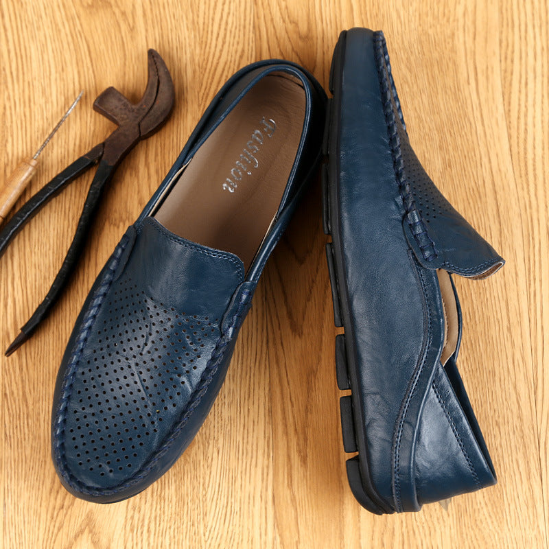 Graham Pemberton | Perforated Leather Driving Loafers