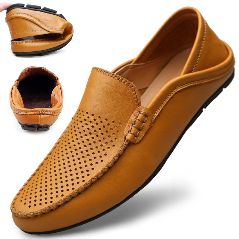 Graham Pemberton | Perforated Leather Driving Loafers