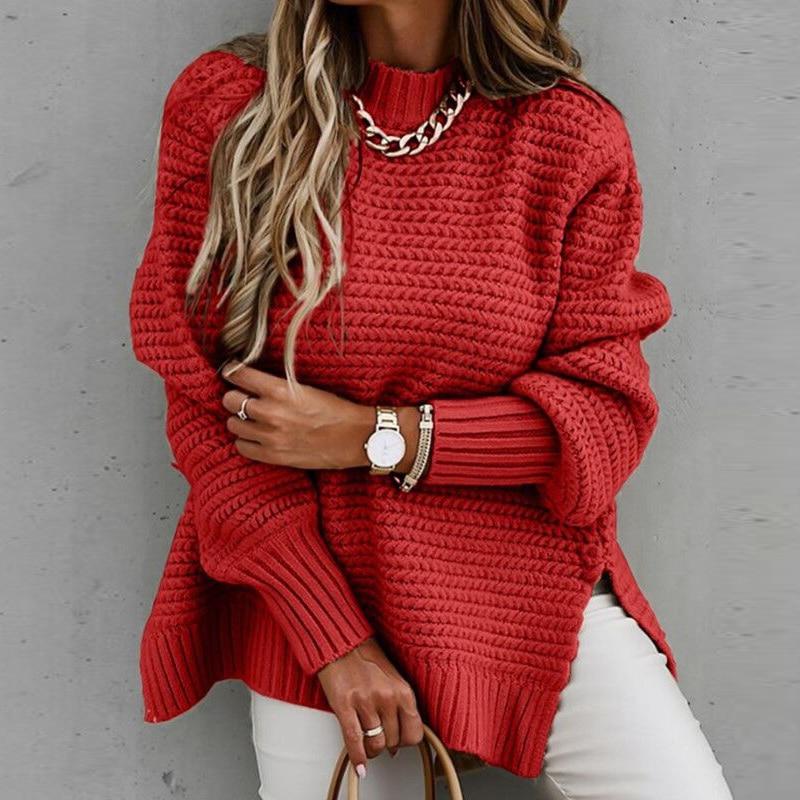 Rosie Baker | Chunky Knit Side-Slit Jumper