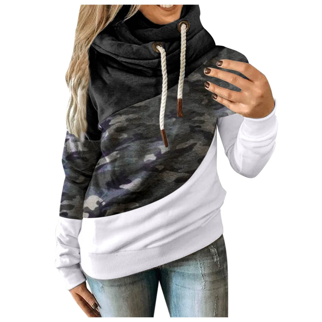 Georgina Merrick | Cowl Neck Camouflage Hoodie