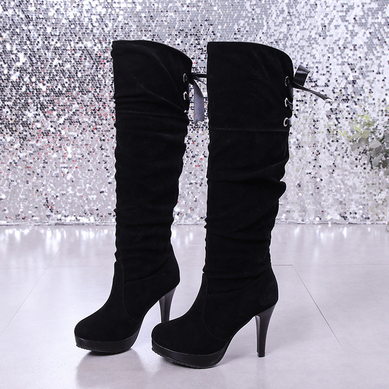 Georgina Fletcher | Over-the-Knee Lace-Up Stiletto Boots