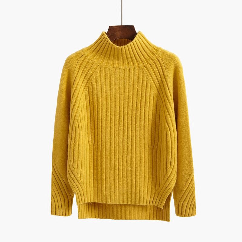 Eleanor Wickham | Ribbed Turtleneck Knit Sweater
