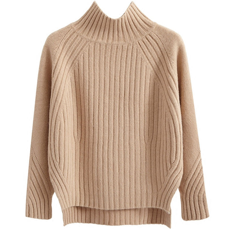 Eleanor Wickham | Ribbed Turtleneck Knit Sweater