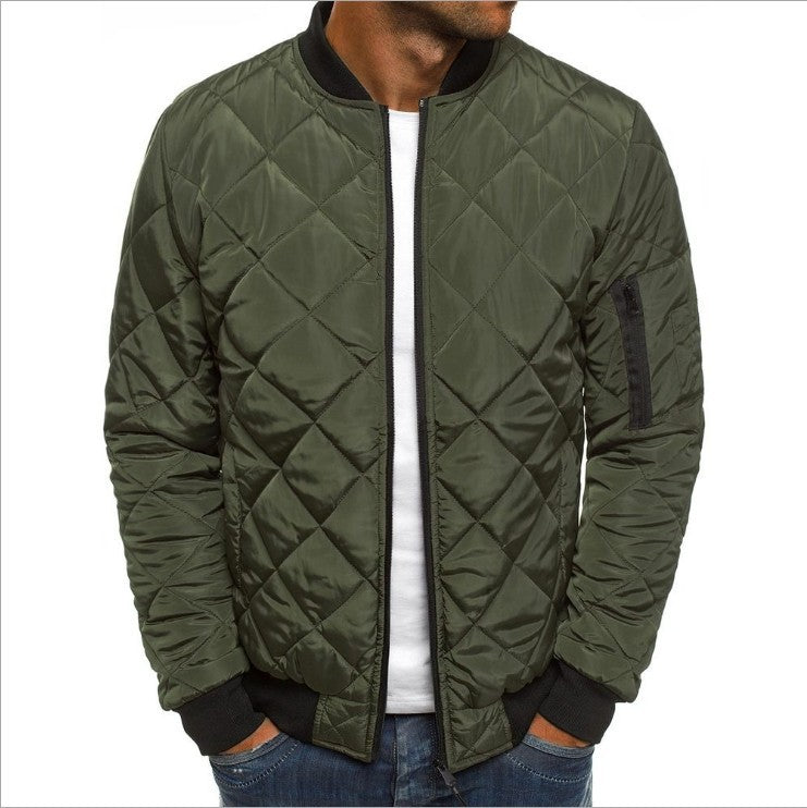 Jasper Morris | Quilted Stand Collar Puffer Jacket for Men