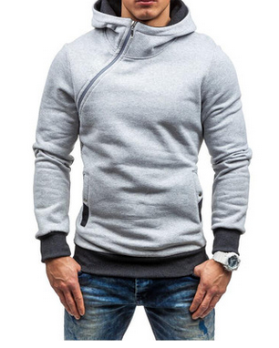 Jasper Denholm | Oblique Zip Hoodie in Burnt Orange
