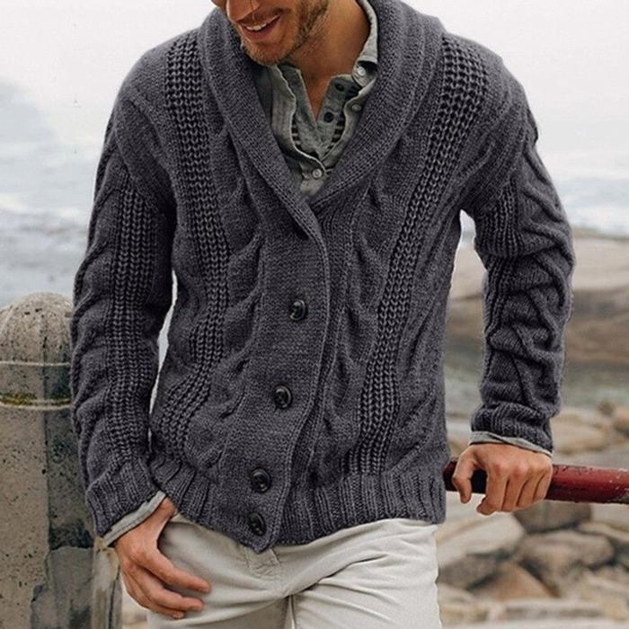 Nigel Fenchurch | Cable Knit Shawl Collar Sweater