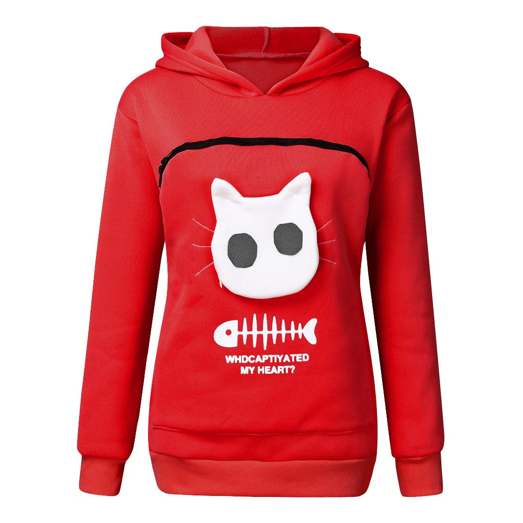 Phoebe Lockhart | Cat Pocket Hoodie for Women
