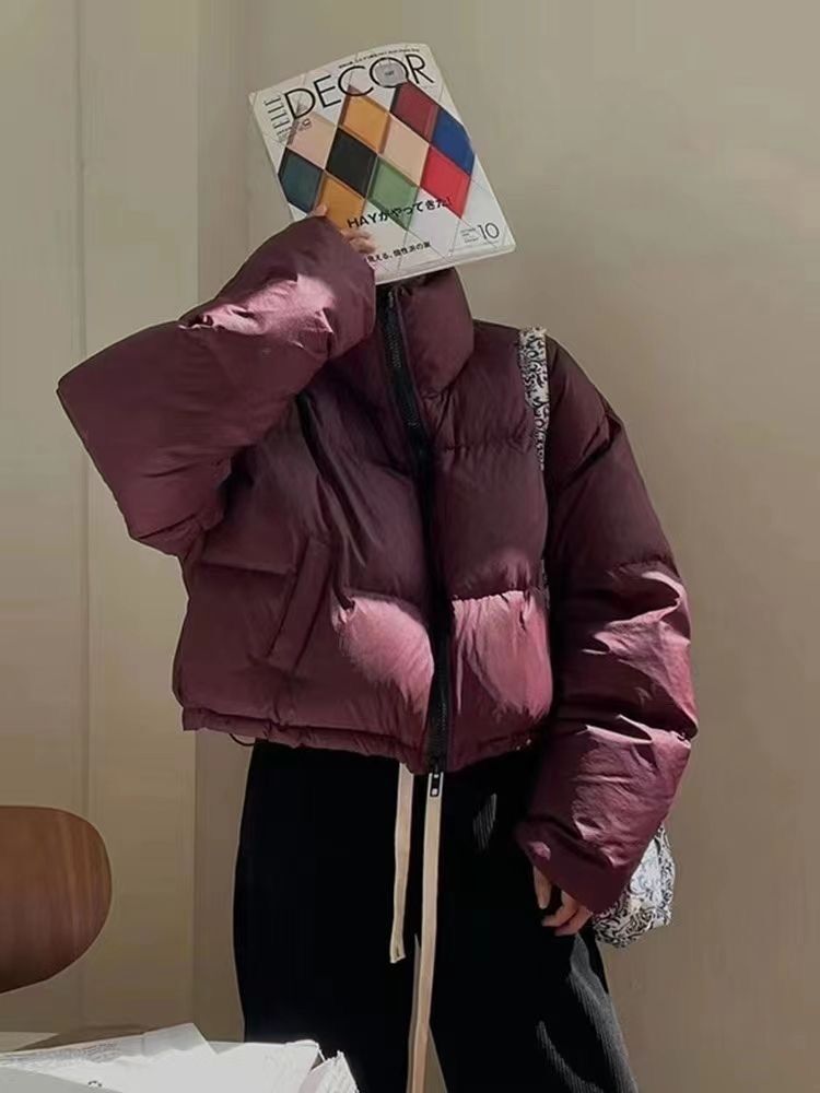 Poppy Ellingham | Glossy Cropped Puffer Coat