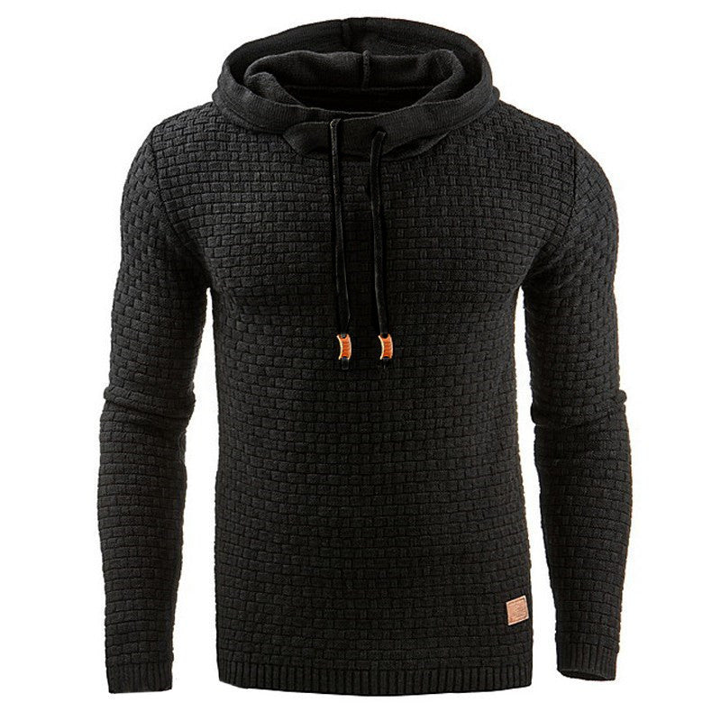 George Evans | Textured Knit Hooded Sweatshirt for Men