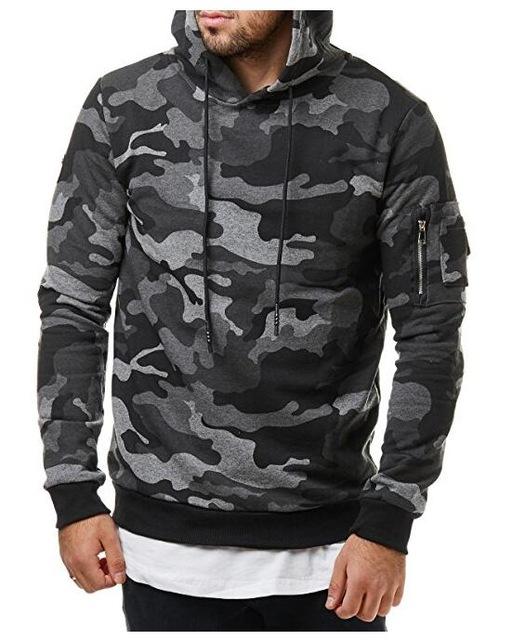 Callum Merchant | Camouflage Hoodie With Zip Sleeve Pocket