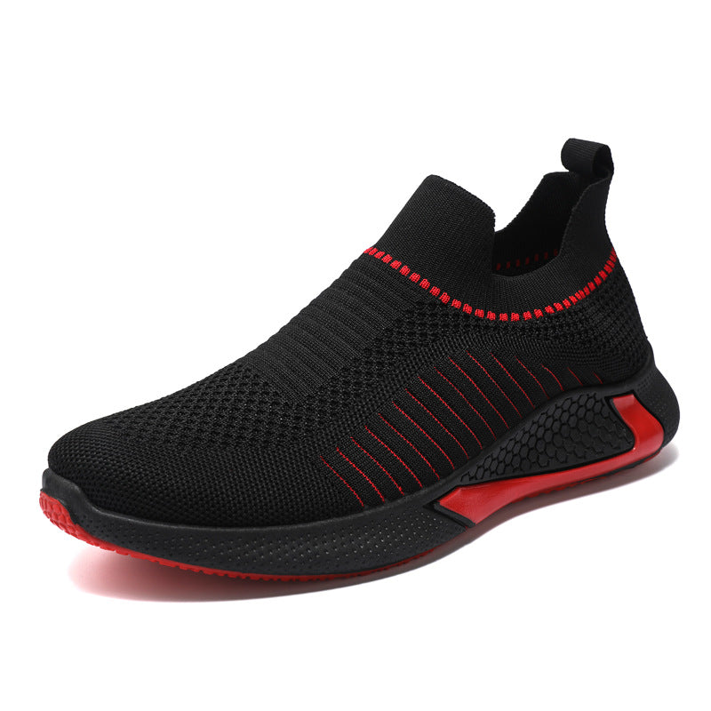 Duncan Everly | Mesh Slip-On Sneakers With Striped Detail