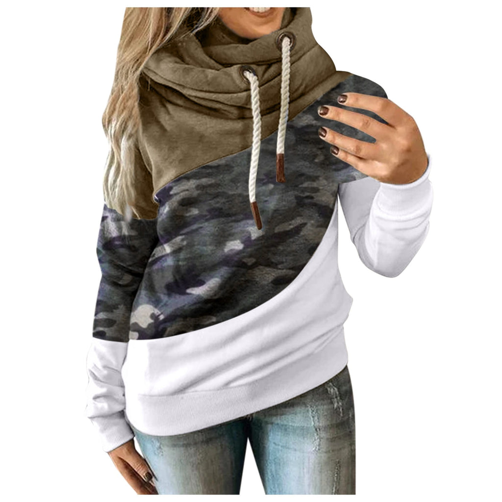 Georgina Merrick | Cowl Neck Camouflage Hoodie