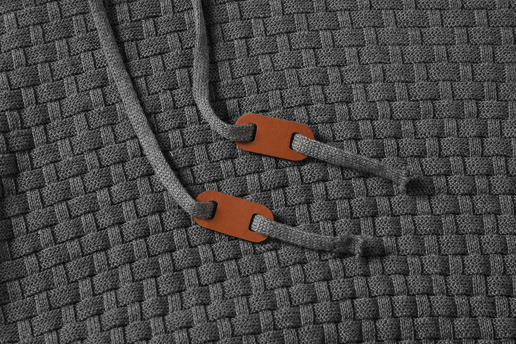 Jasper Coldwell | Textured Knit Hoodie With Drawstring Hood