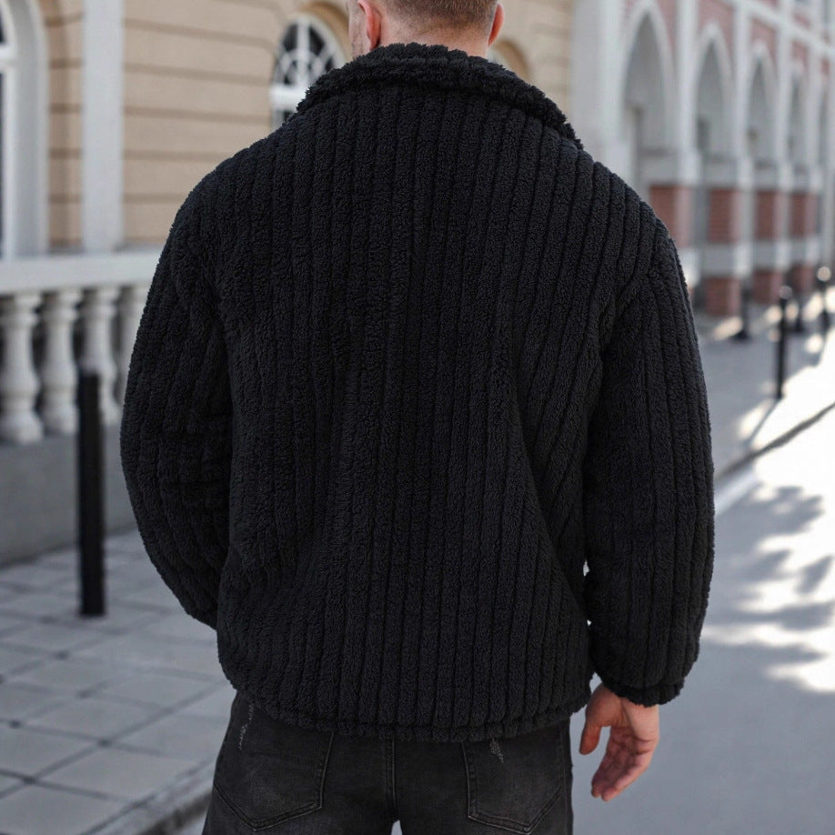 Fraser Lockhart | Black Teddy Fleece Mens Jacket
