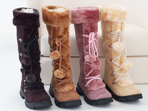 Fiona Pearce | Fur-Trim Mid-Calf Lace-Up Boots