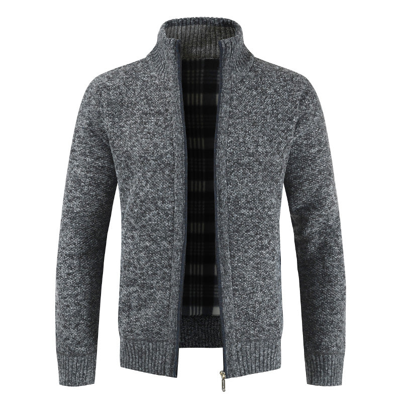 Nathaniel Grant | Fleece-Lined Zip Sweater With Stand Collar