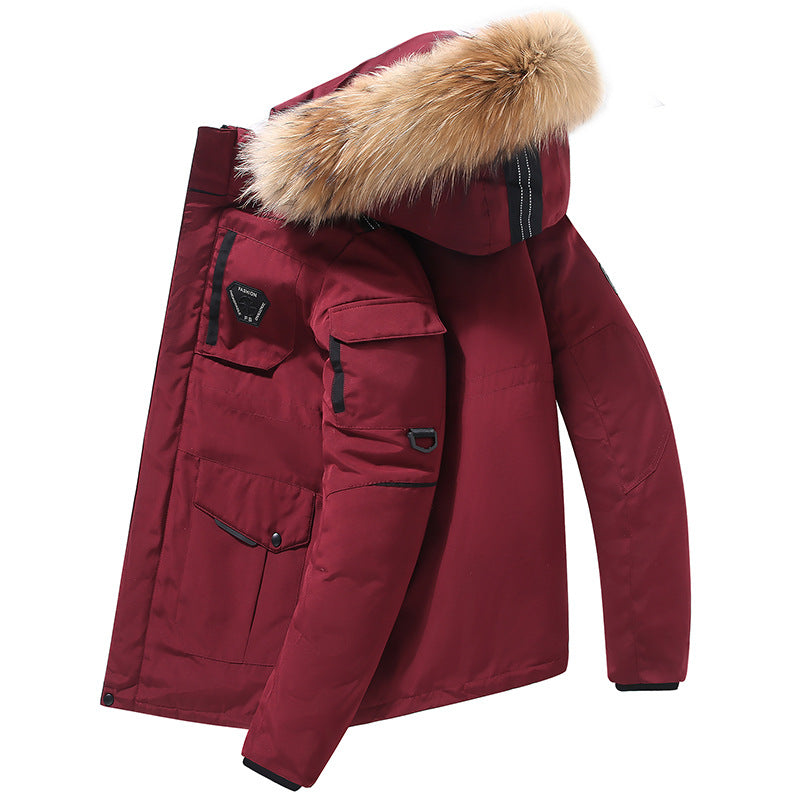Rupert Thompson | Fur Hood Padded Down Jacket for Men
