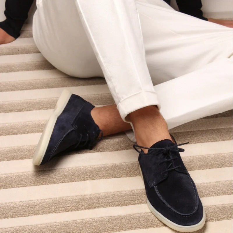 Graham Sutcliffe | Suede Lace-Up Boat Shoes