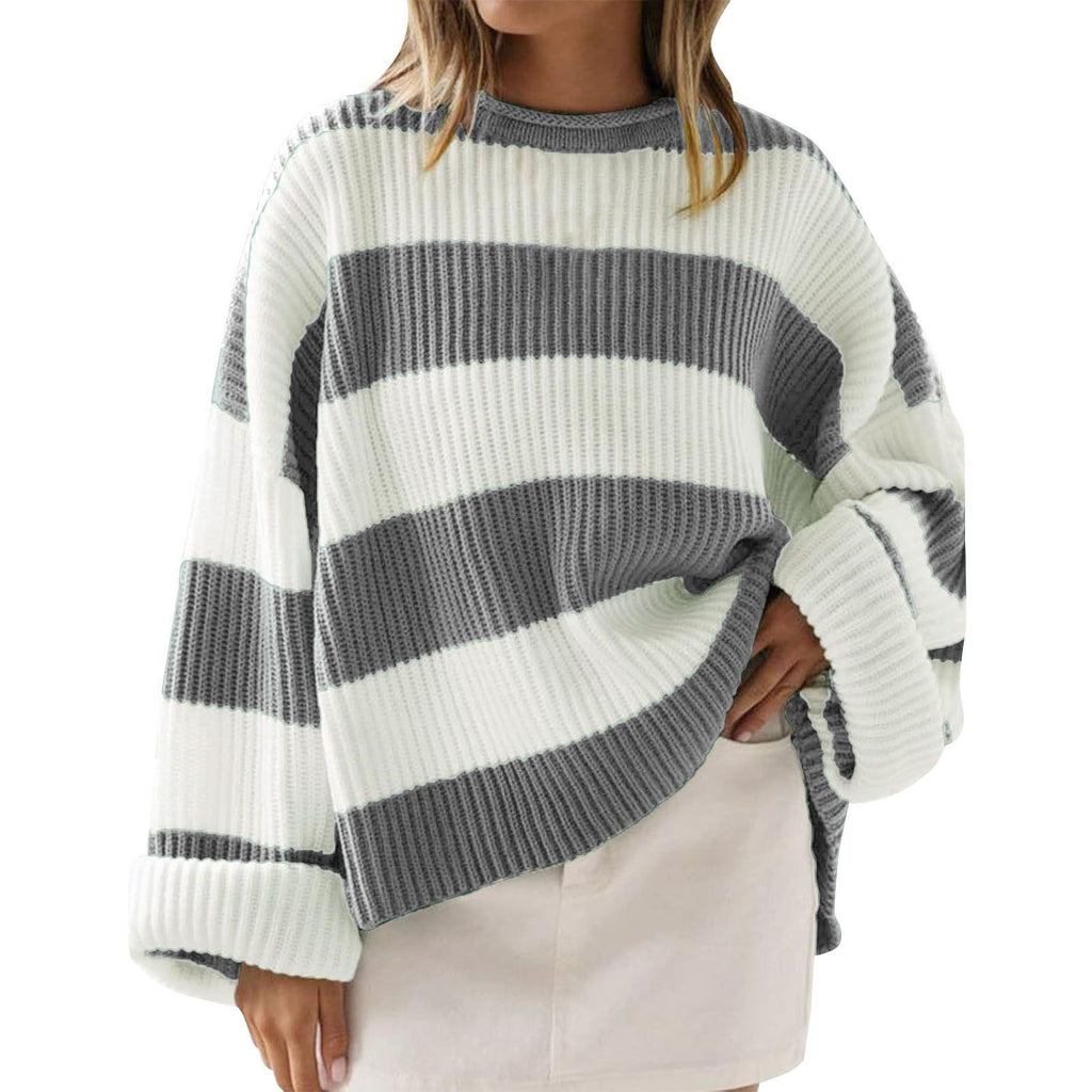 Lily Forsythe | Striped Batwing Sleeve Knit Jumper