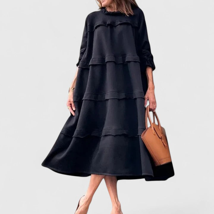 Freya Sutton | Ruffled Maxi Dress With Long Sleeves
