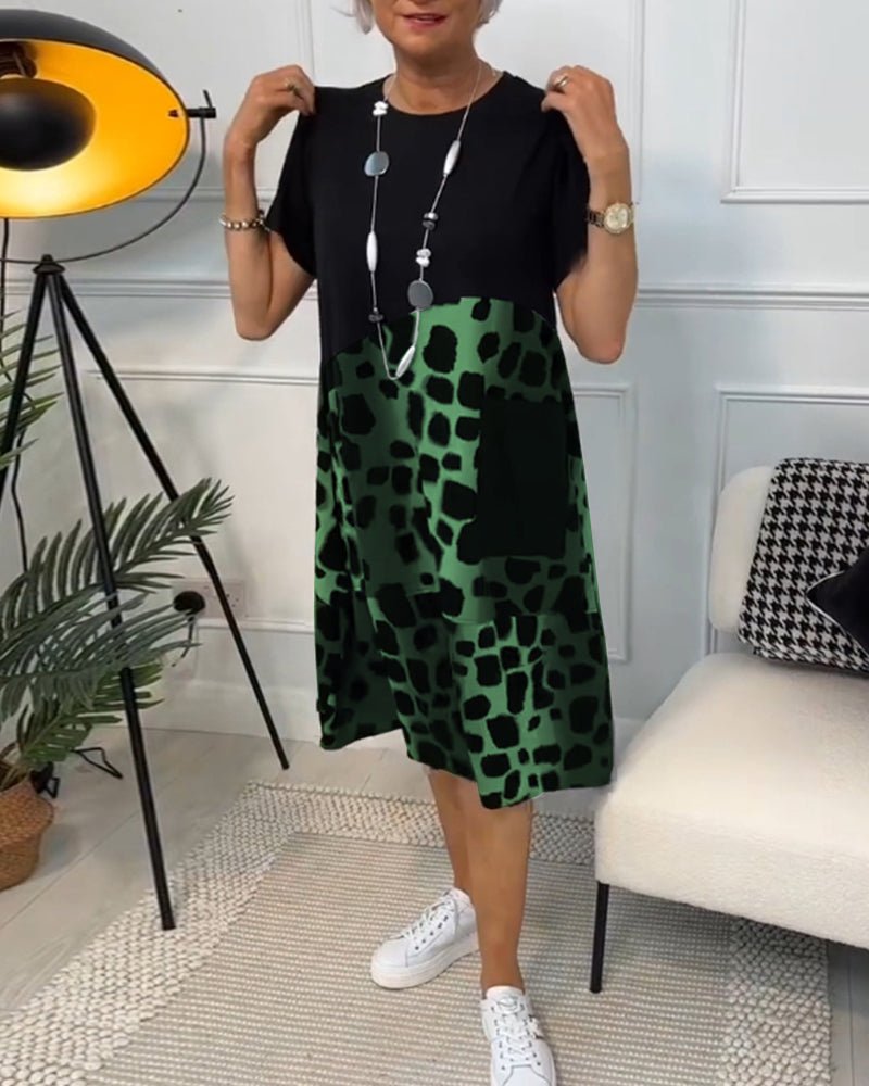Georgia Stanhope | Colour-Block Midi Dress With Pocket Detail