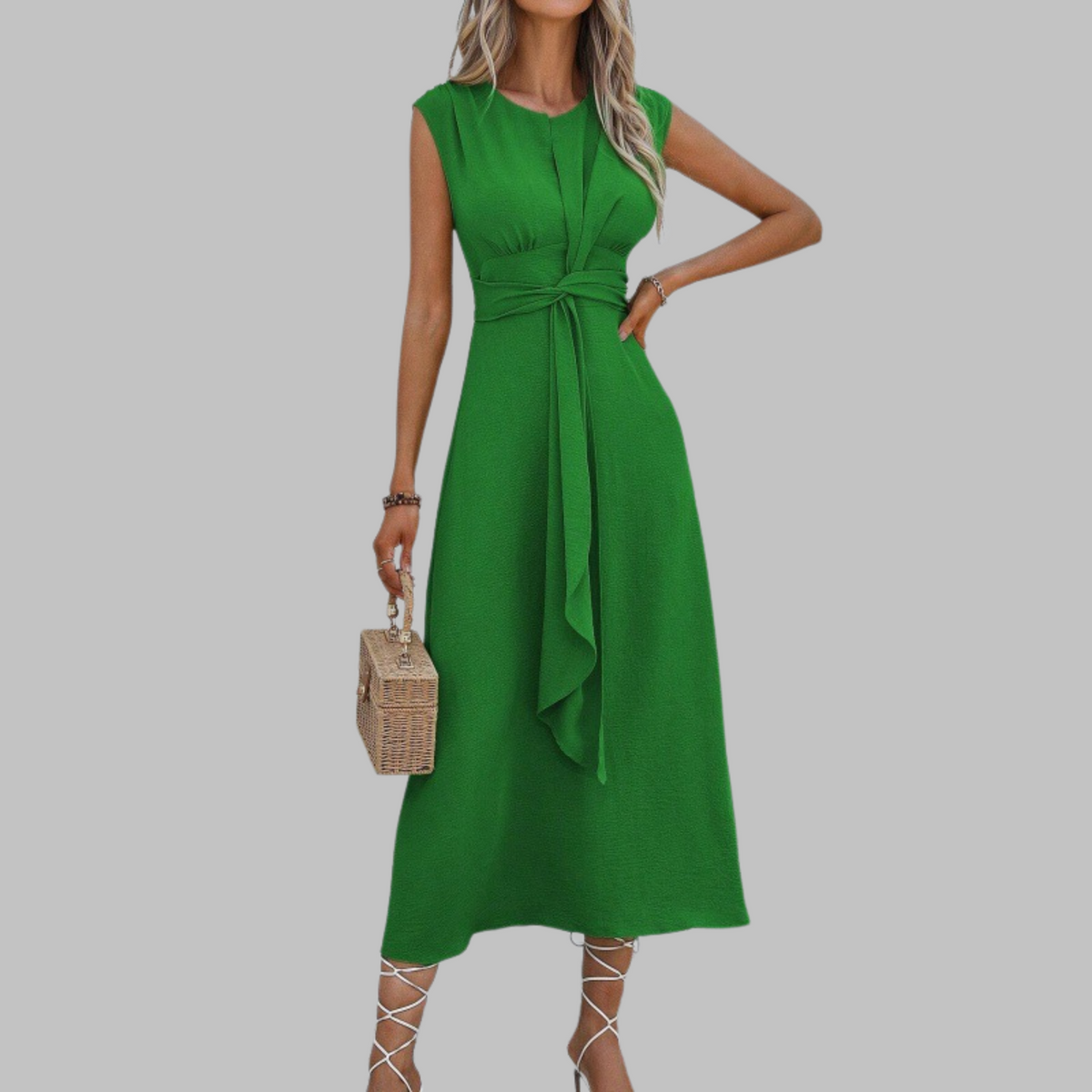 Alice Grantham | Sleeveless Tie-Waist Maxi Dress