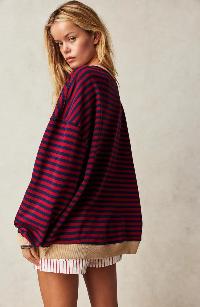 Cassandra Whitlock | Striped Colour-Block Pullover Sweater