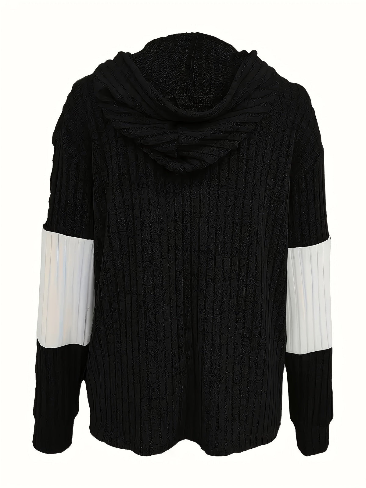 Wilhelmina Ashby | Textured Colour-Block Hooded Jacket