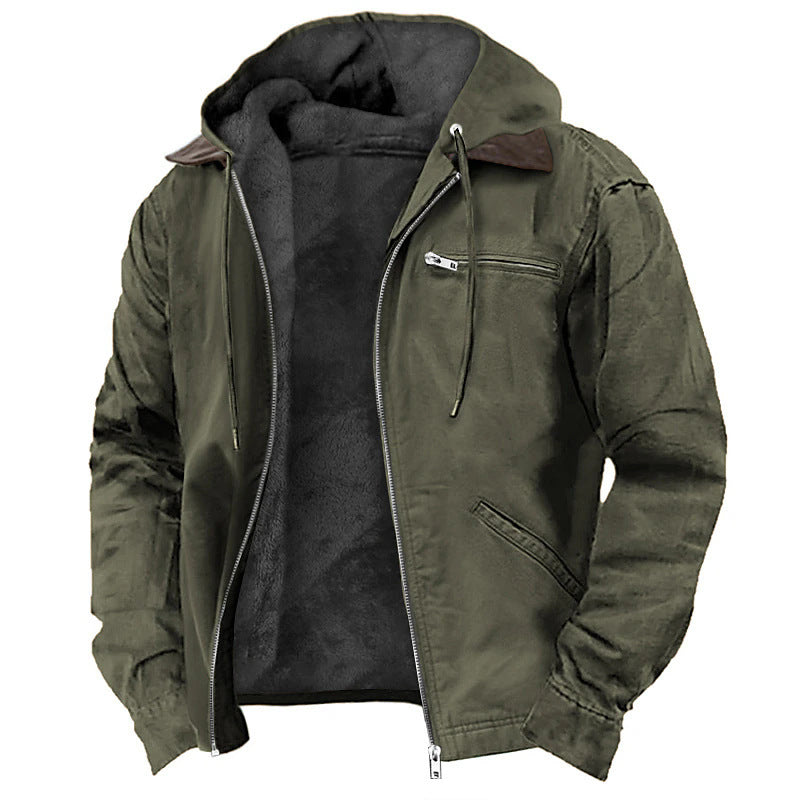 Desmond Harwood | Hooded Canvas Jacket With Fleece Lining