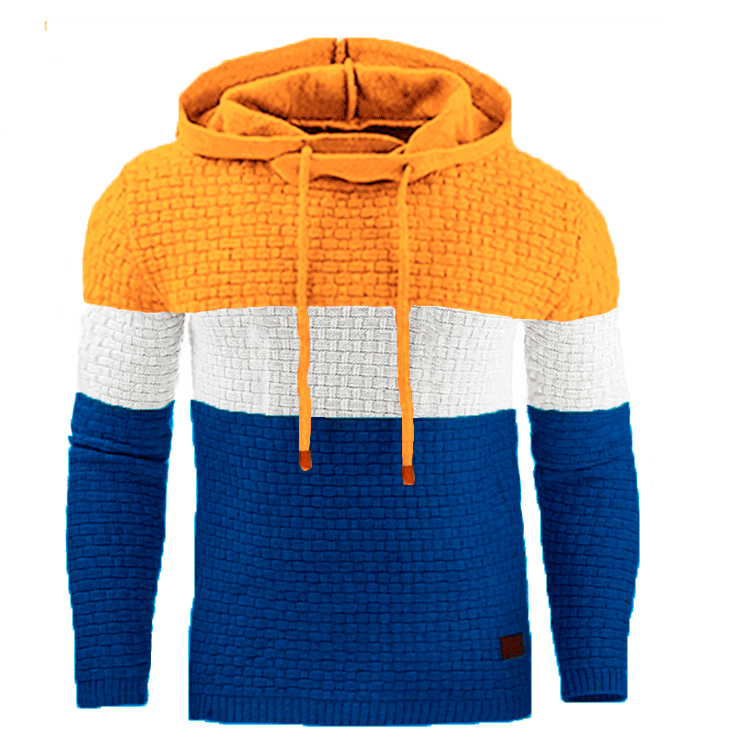 Callum Bracewell | Colour-Block Jacquard Knit Hoodie
