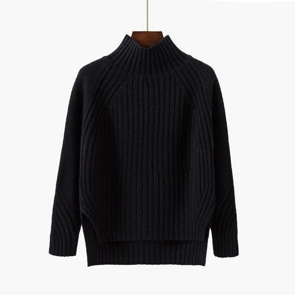 Eleanor Wickham | Ribbed Turtleneck Knit Sweater